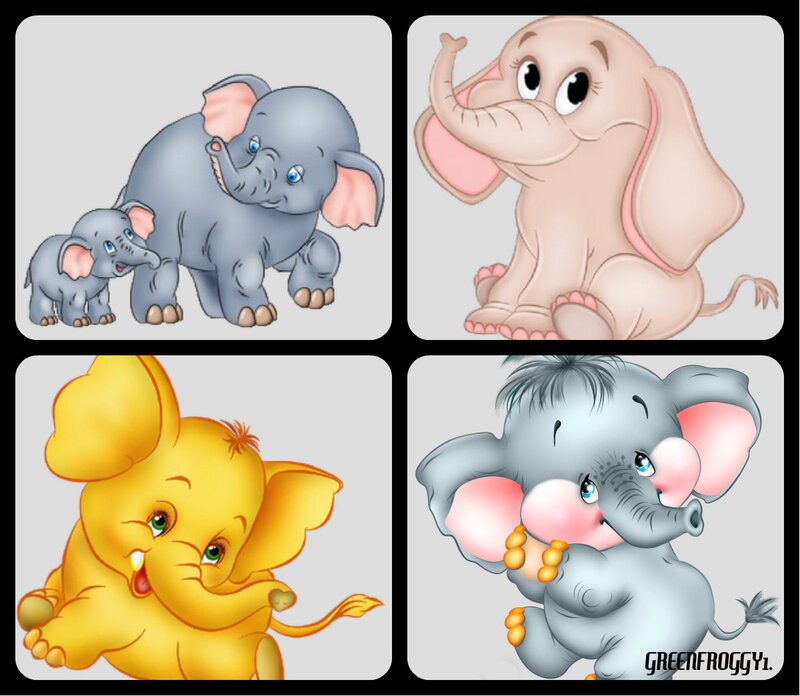 Cartoon Baby Elephants