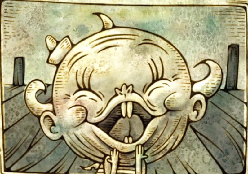 cartoon baby with horns