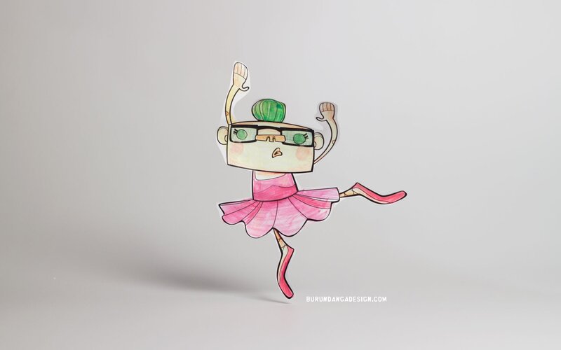 cartoon ballerina character