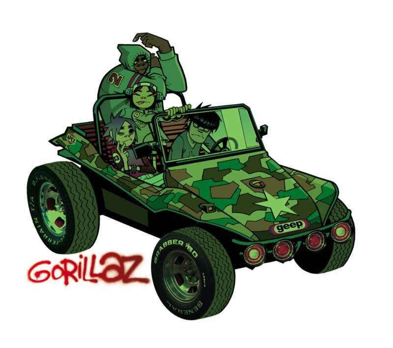 Cartoon Band in Jeep