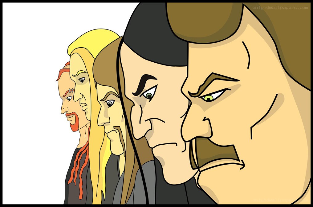 cartoon band lineup