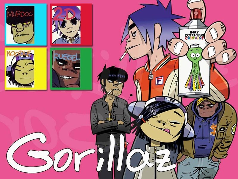 Cartoon Band Members — Pink