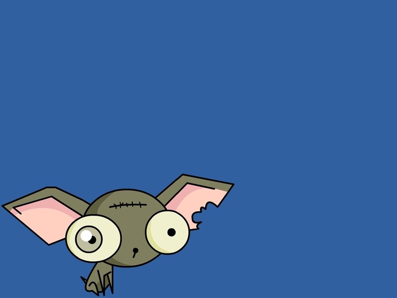 Cartoon Bat Character — Blue, Playful