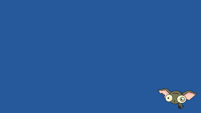 cartoon bat on blue background