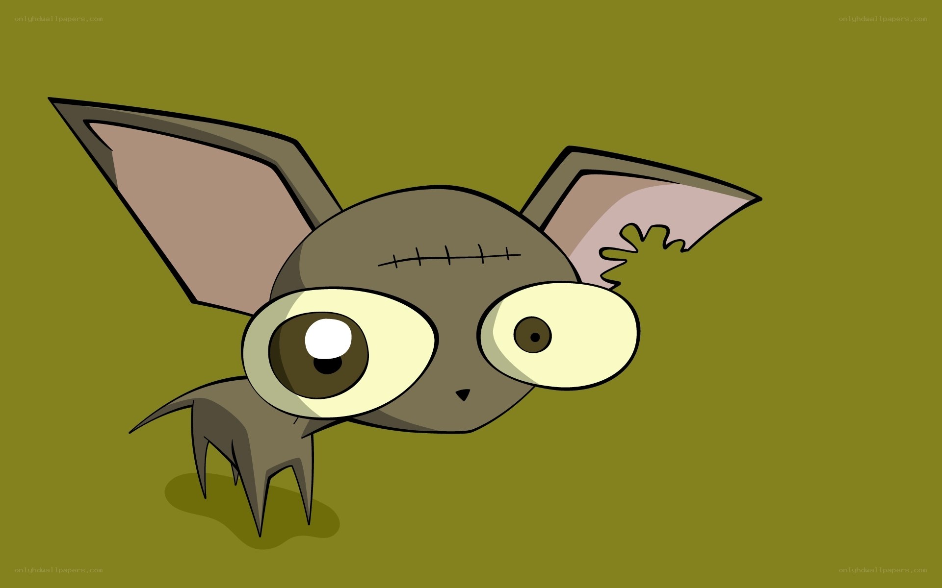 cartoon bat with big eyes