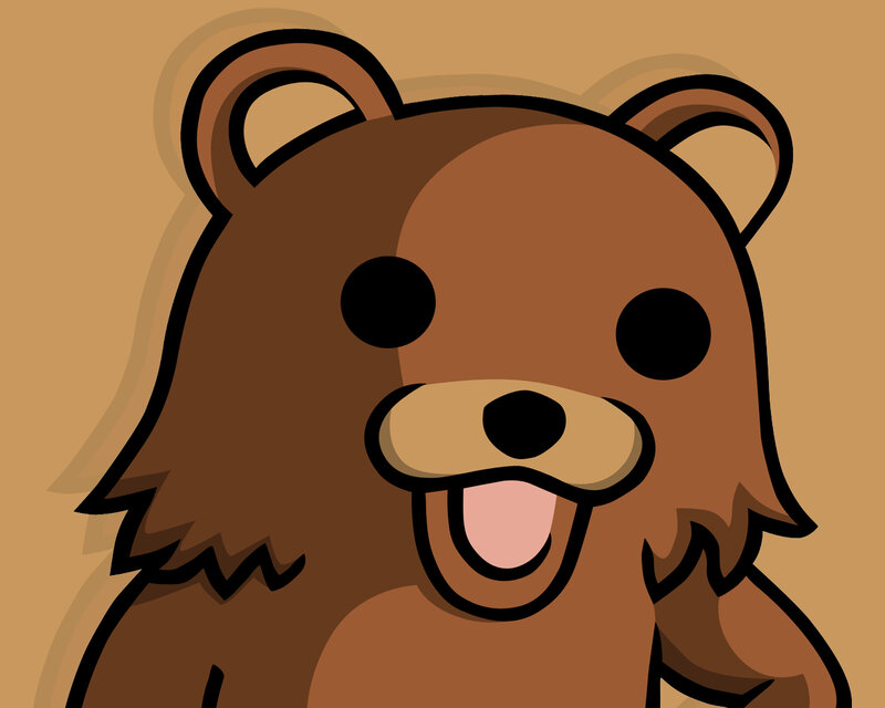 Cartoon Bear Face — Brown