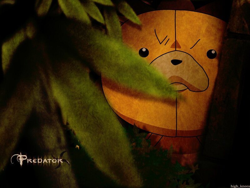 Cartoon Bear Face — Green