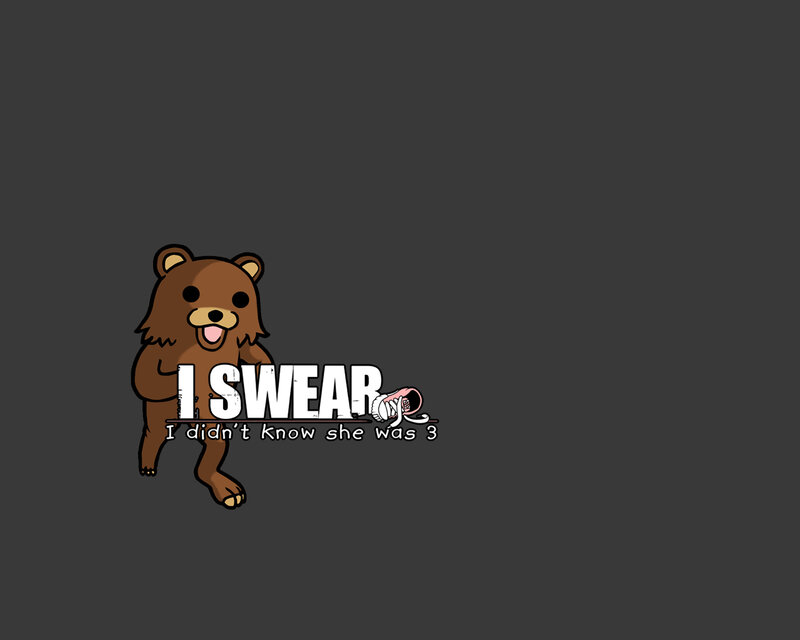 Cartoon Bear Holding Text