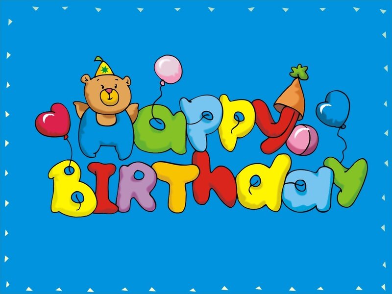 Cartoon Bear with Balloons