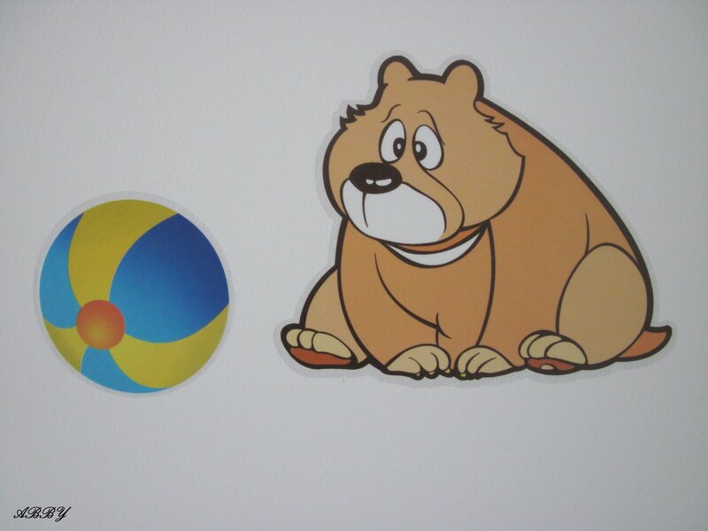 Cartoon Bear with Beach Ball