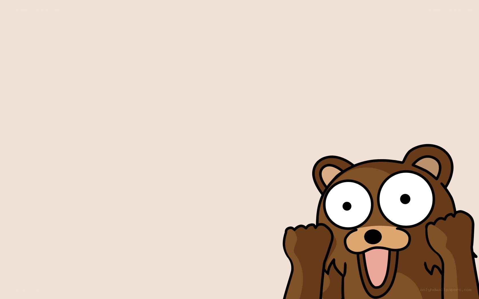 cartoon bear with wide eyes