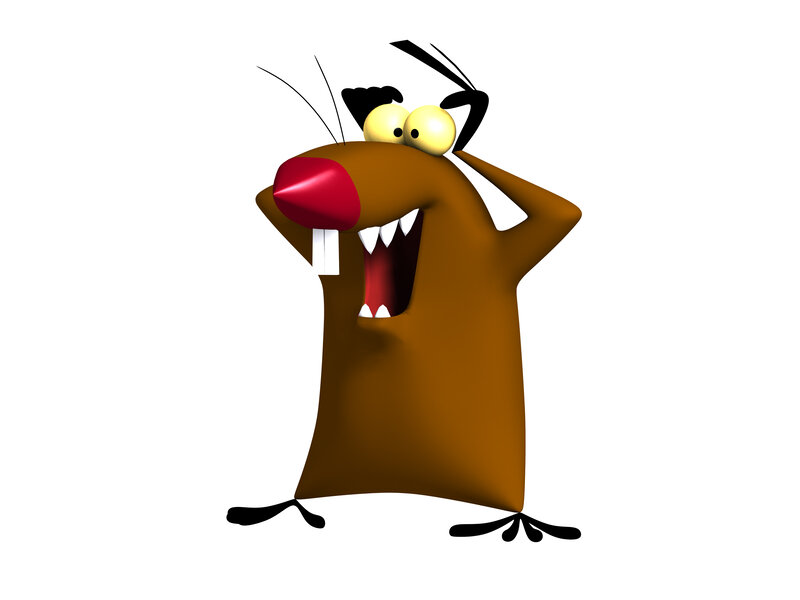 cartoon beaver character