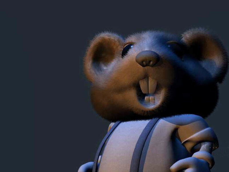 cartoon beaver character