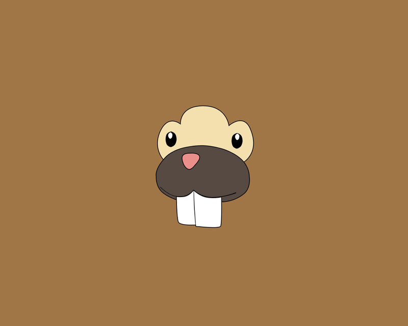 cartoon beaver face