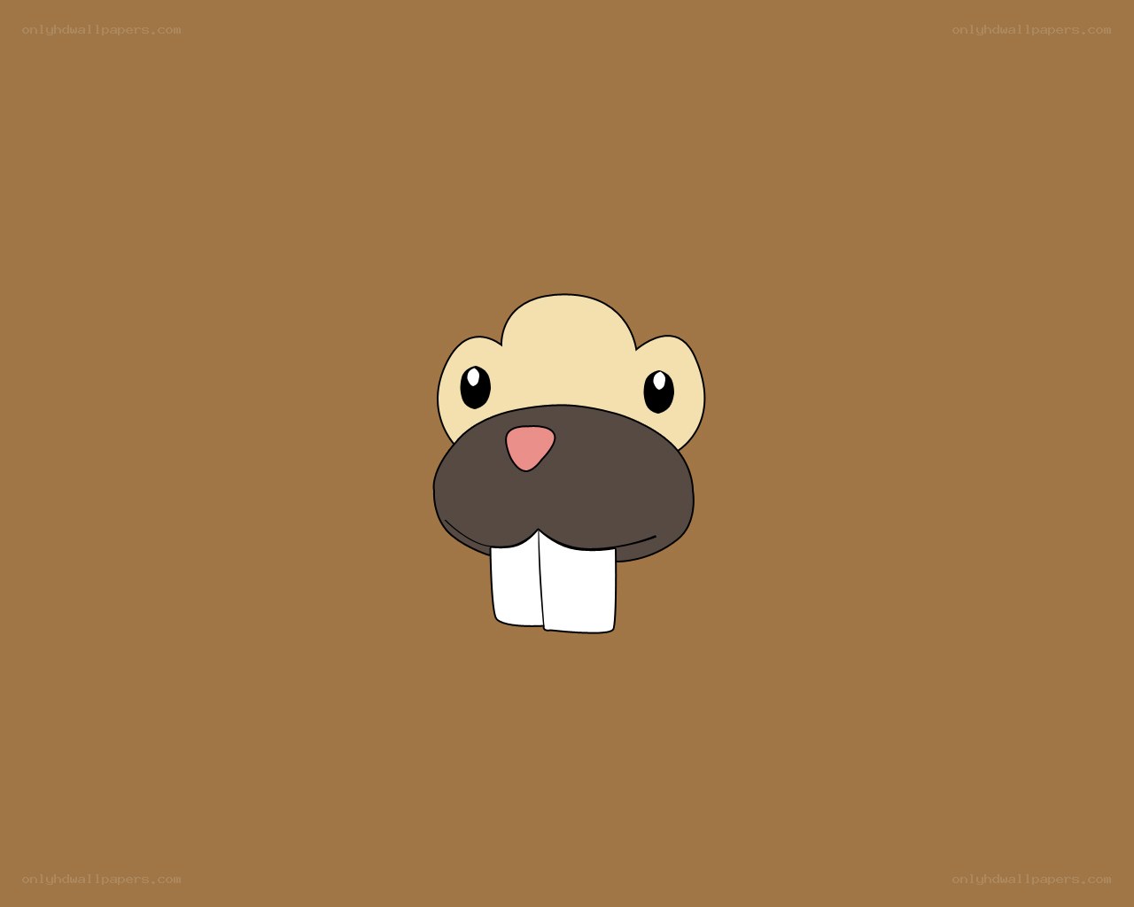 cartoon beaver face