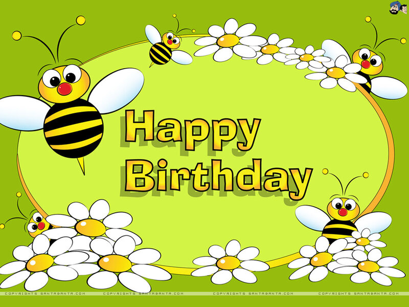 Cartoon Bees and Daisies