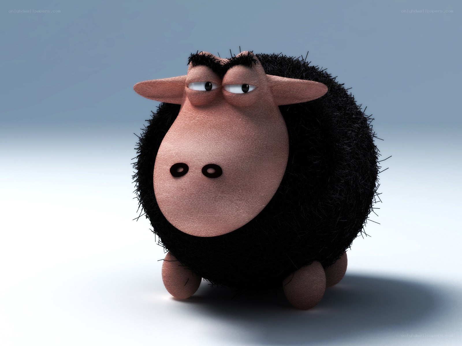 cartoon black sheep character