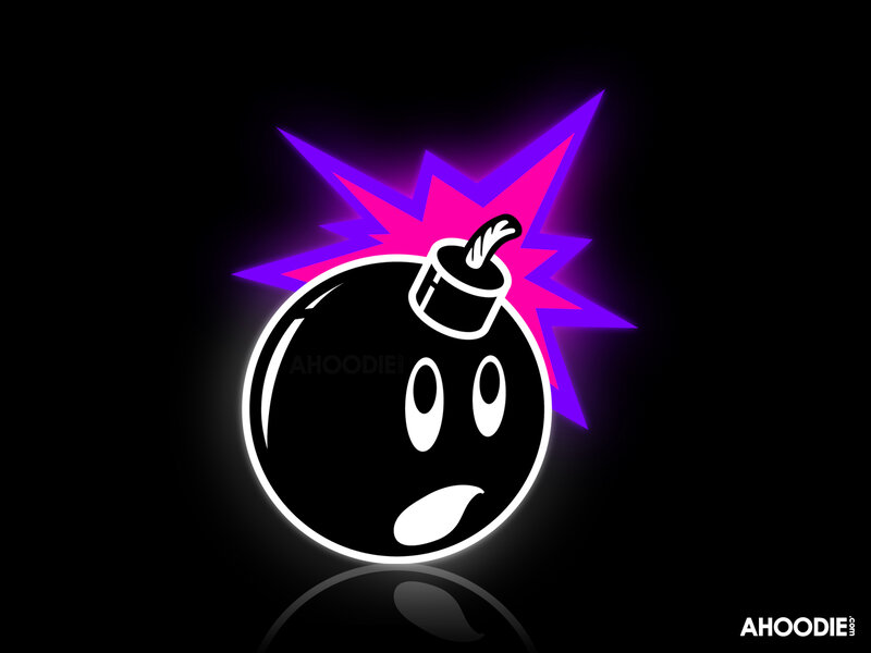 cartoon bomb with explosion