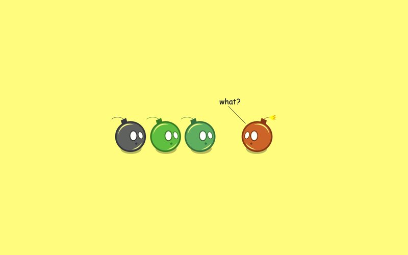 Cartoon Bombs in a Row