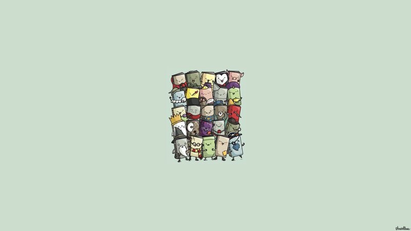 Cartoon Book Characters — Green