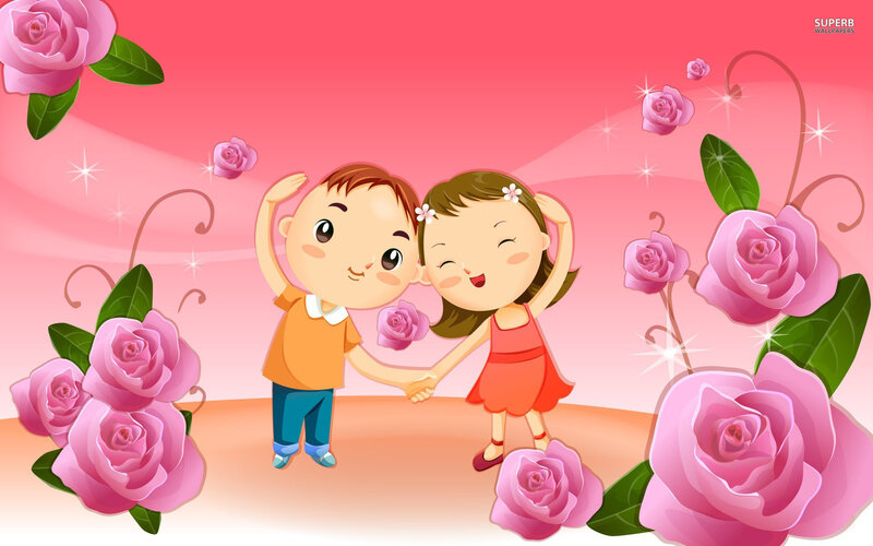 Cartoon Boy and Girl