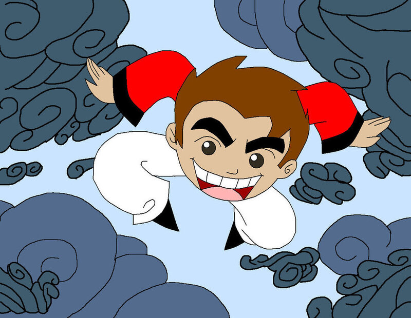 Cartoon Boy Flying