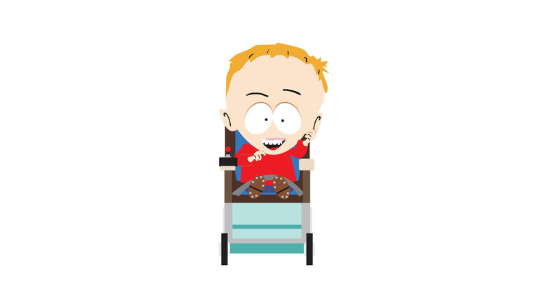 Cartoon boy in wheelchair