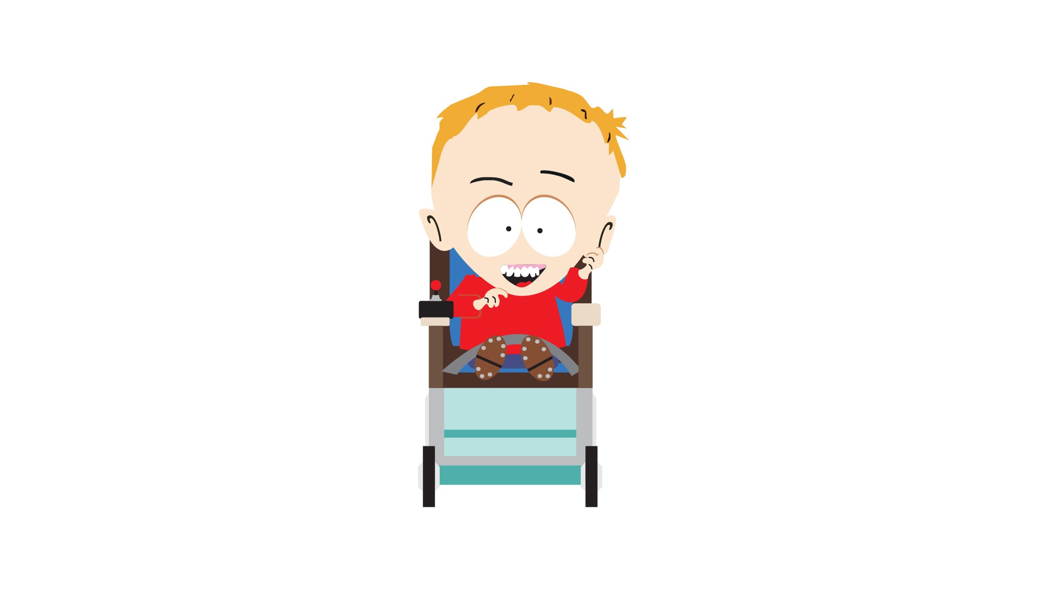 Cartoon boy in wheelchair
