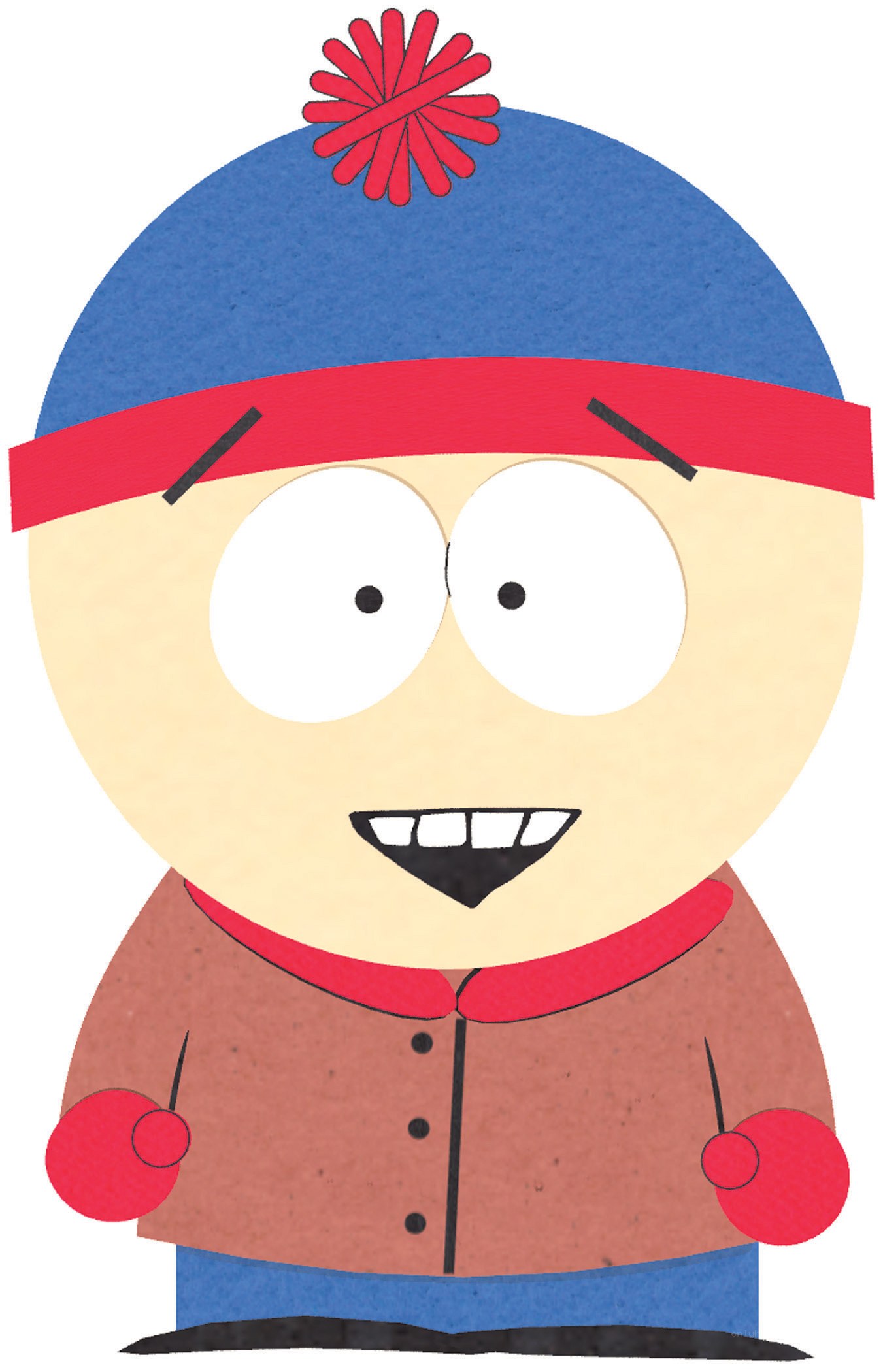 Cartoon boy in winter clothes