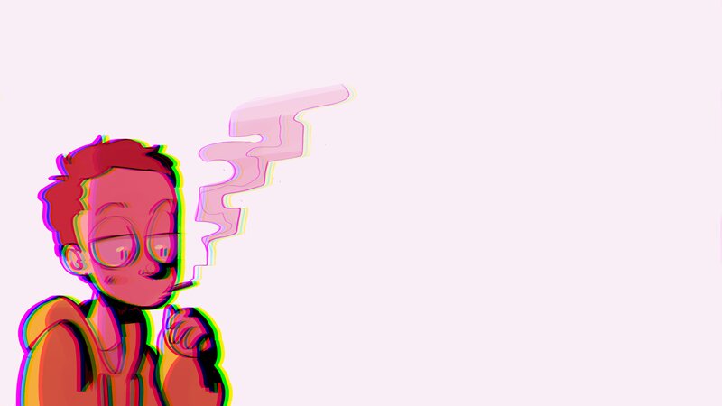 Cartoon Boy Smoking