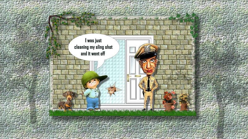 Cartoon Boy with Dog