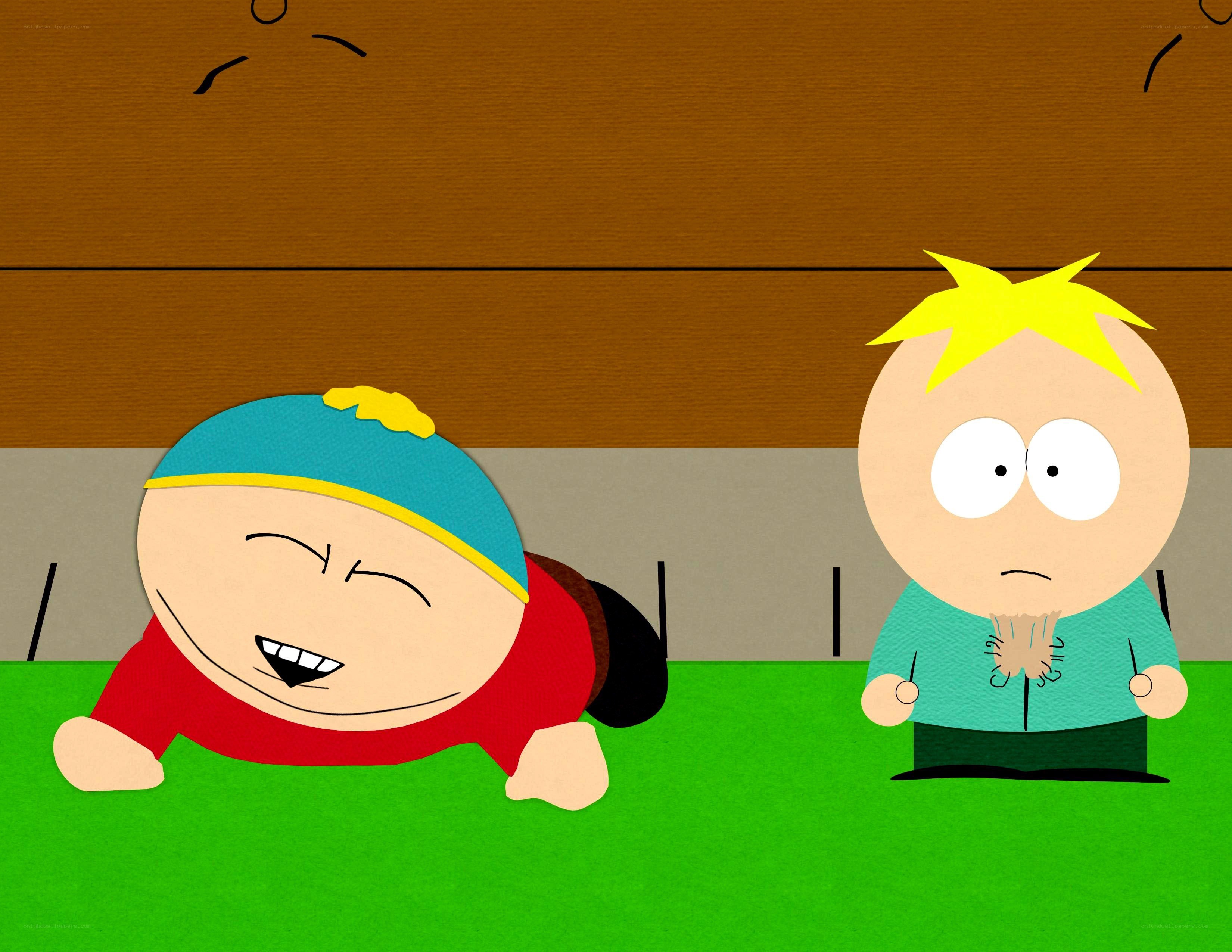 Cartoon boys on green field