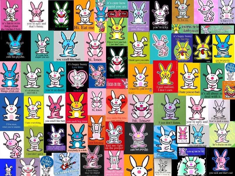 Cartoon Bunnies Collage
