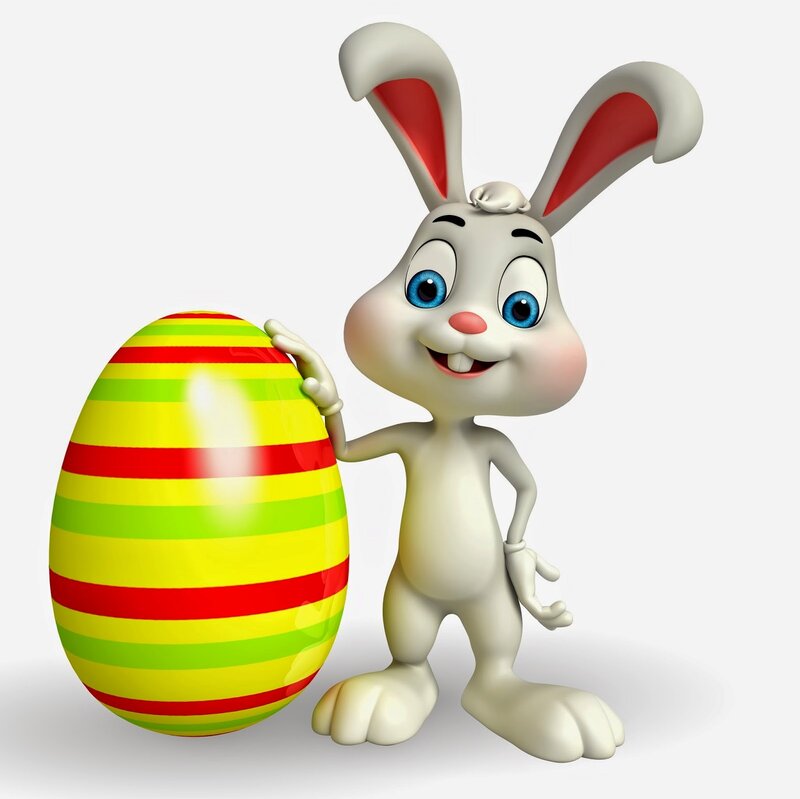 Cartoon Bunny with Egg
