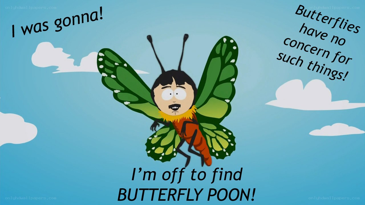 Cartoon butterfly character