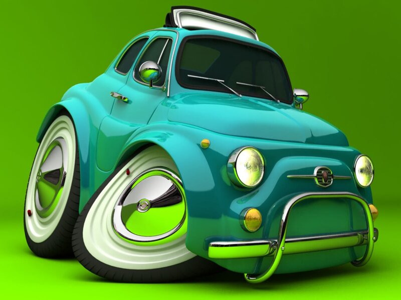 Cartoon Car — Green