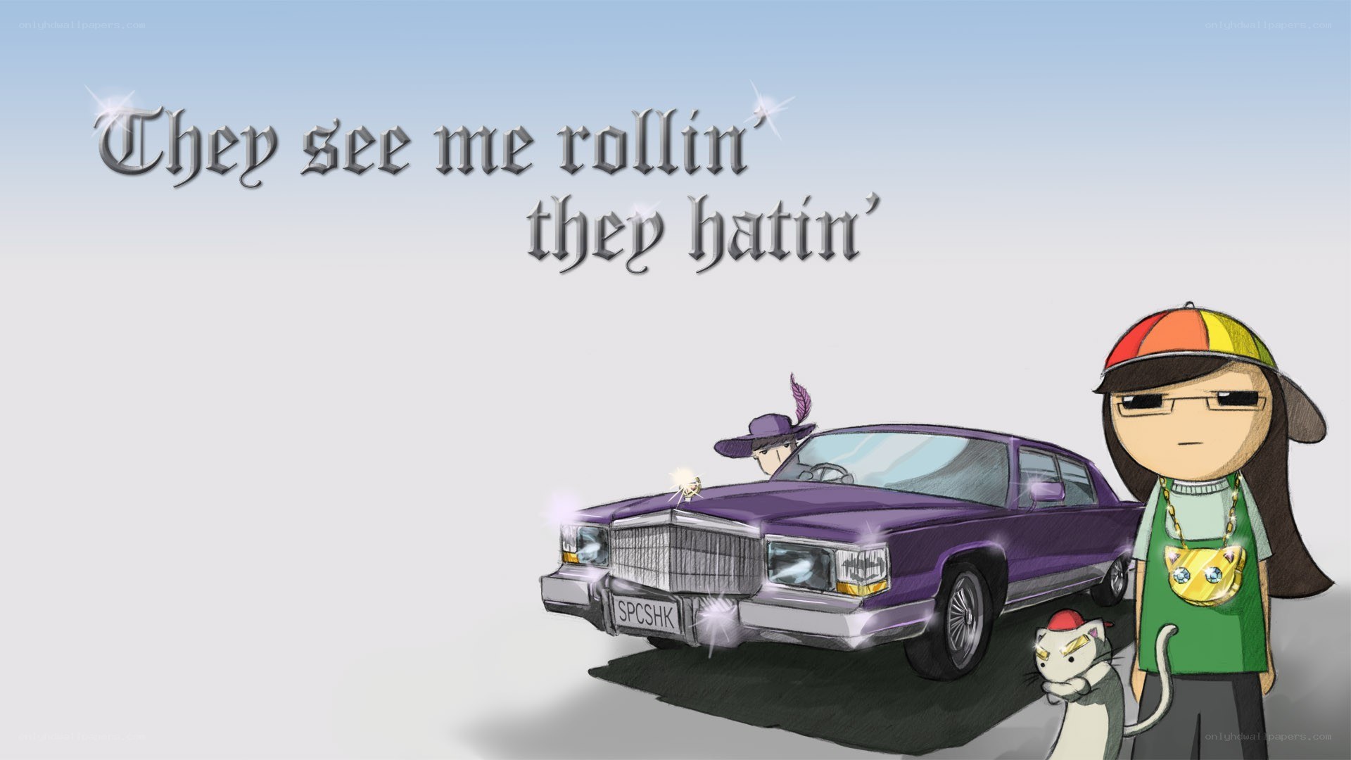 cartoon car scene
