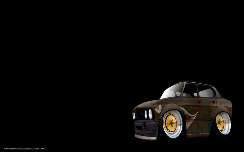 cartoon car with shark teeth