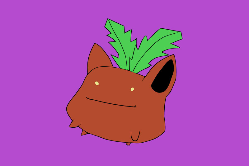 cartoon carrot creature