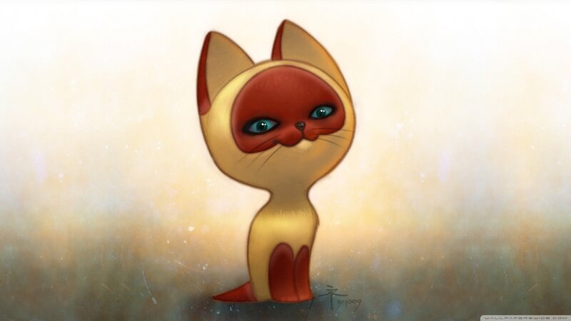 Cartoon Cat Character — Yellow