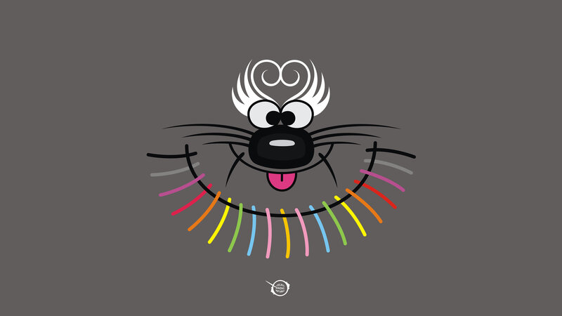 Cartoon Cat Face — Gray