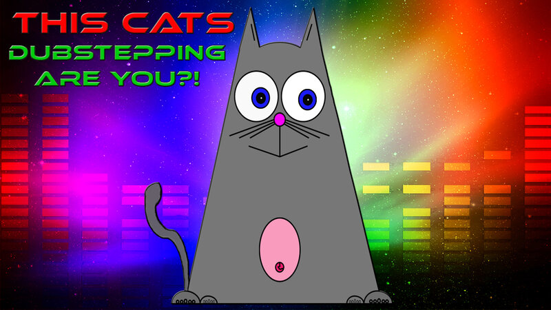 Cartoon Cat — Gray
