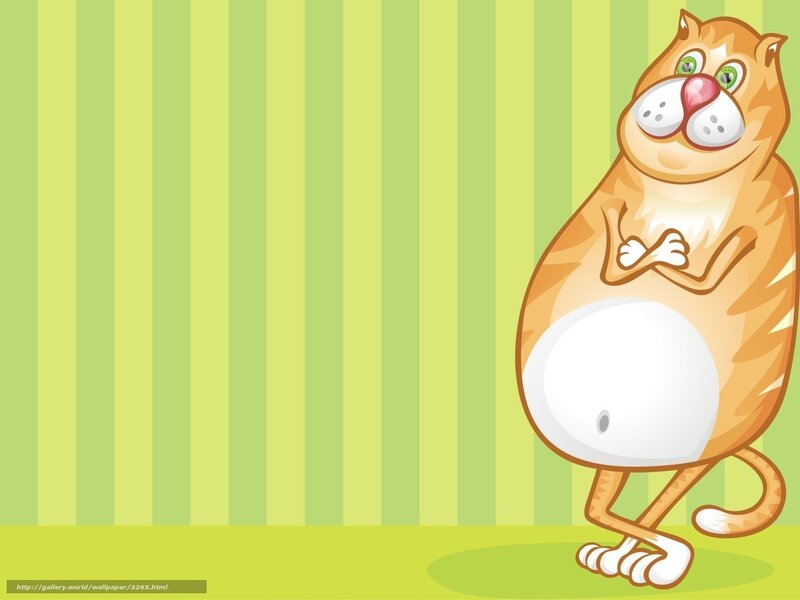 cartoon cat on striped background