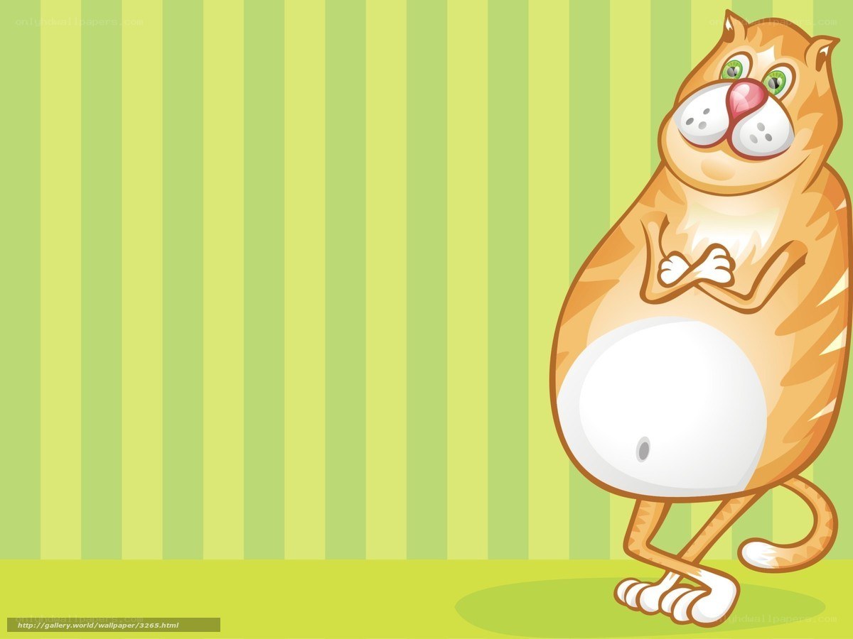 cartoon cat on striped background