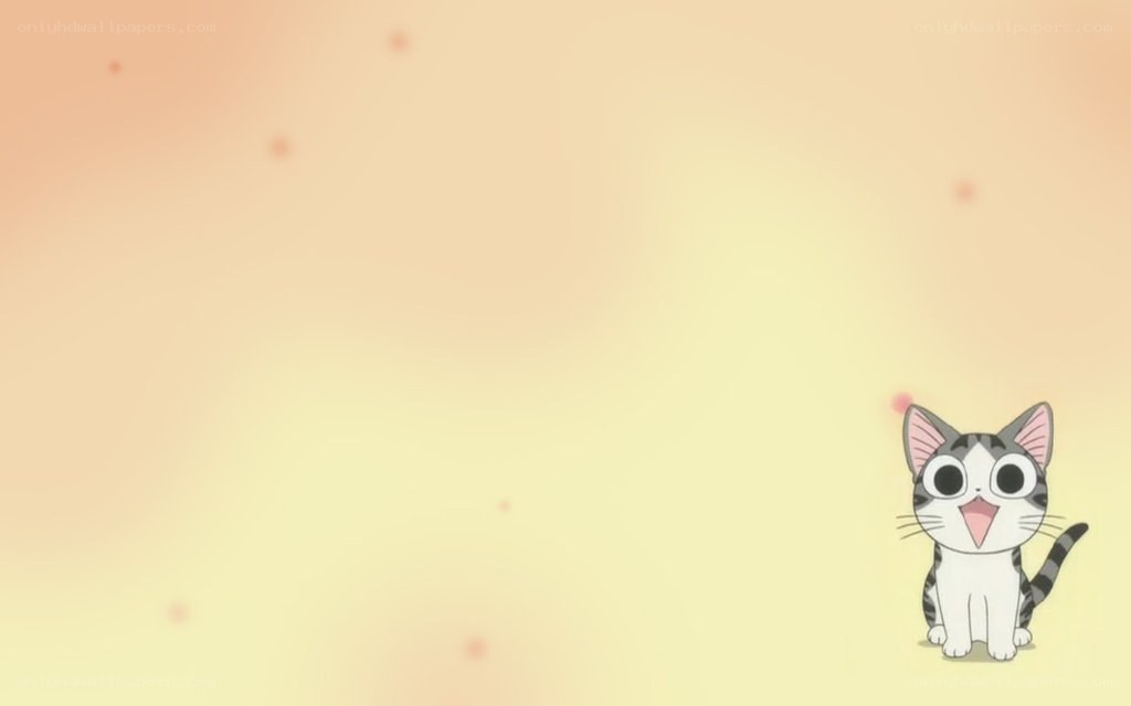 cartoon cat on yellow background