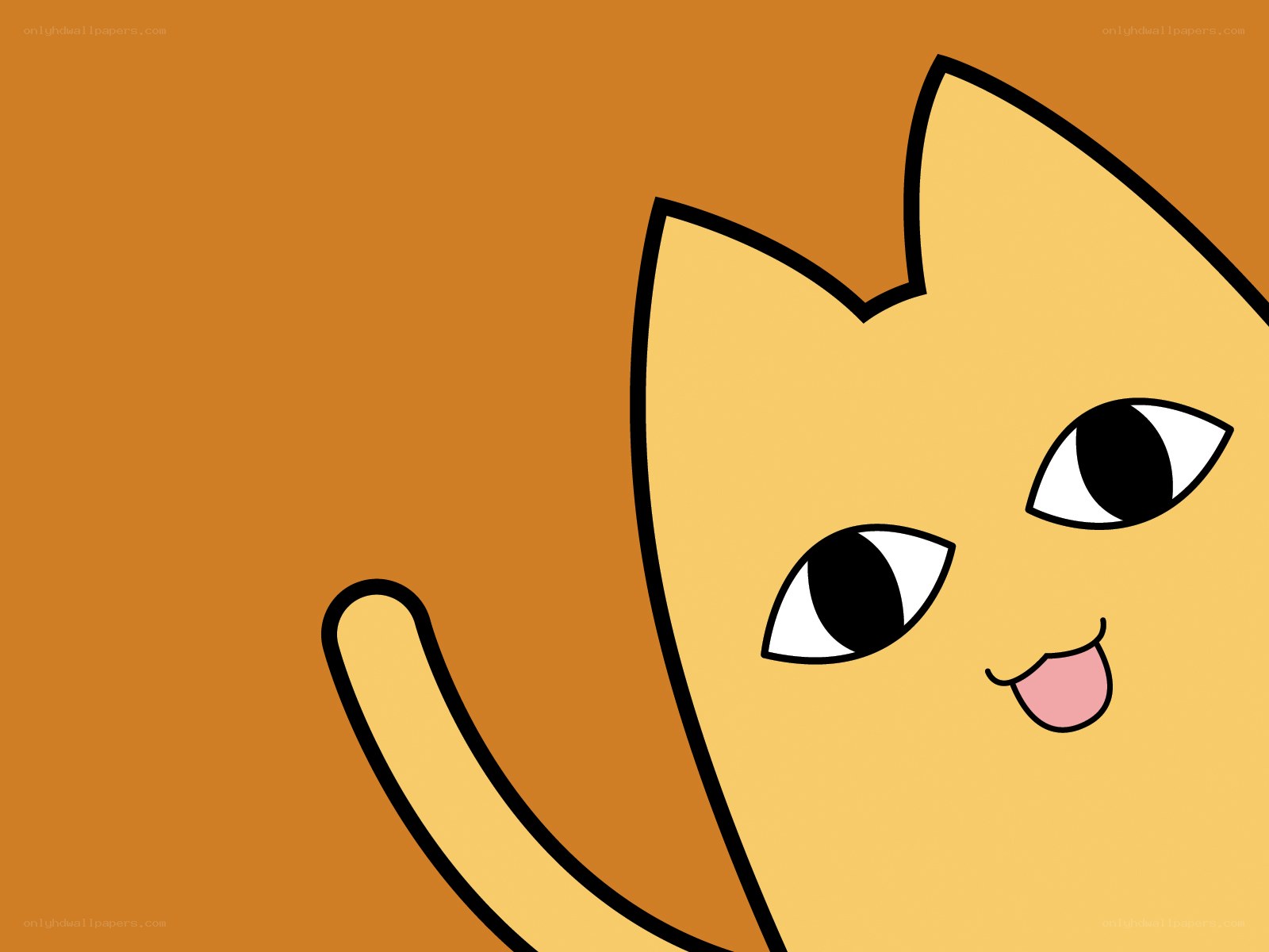 cartoon cat peeking out