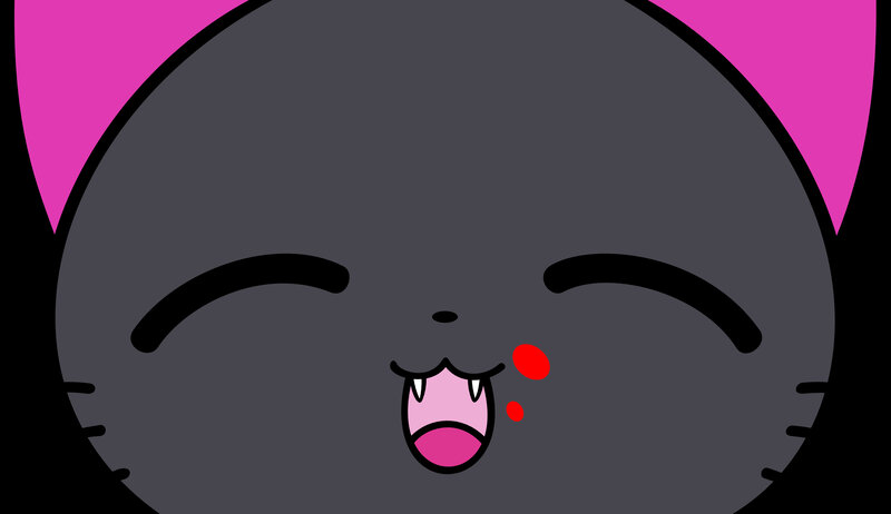 cartoon cat with blood