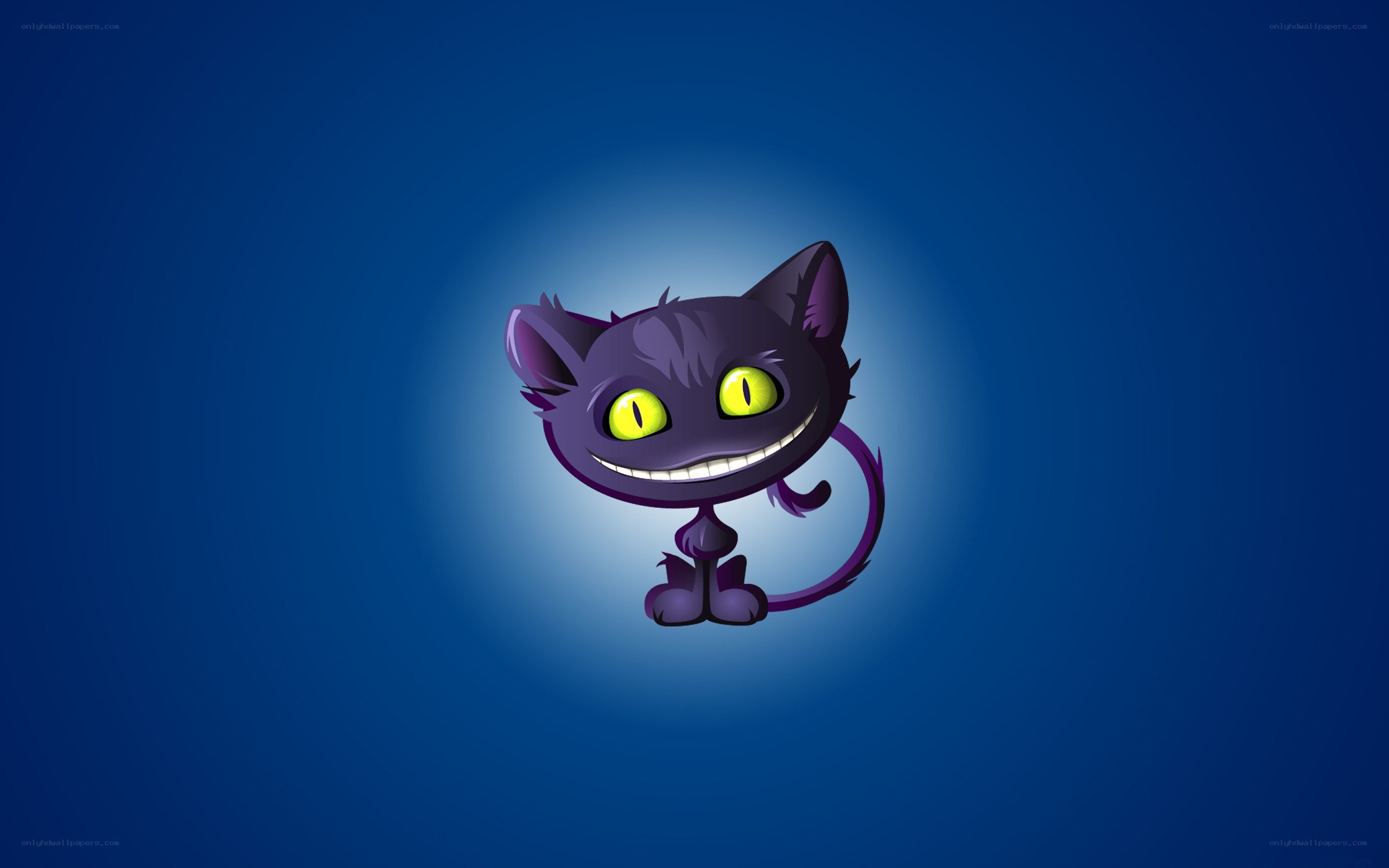 cartoon cat with glowing eyes