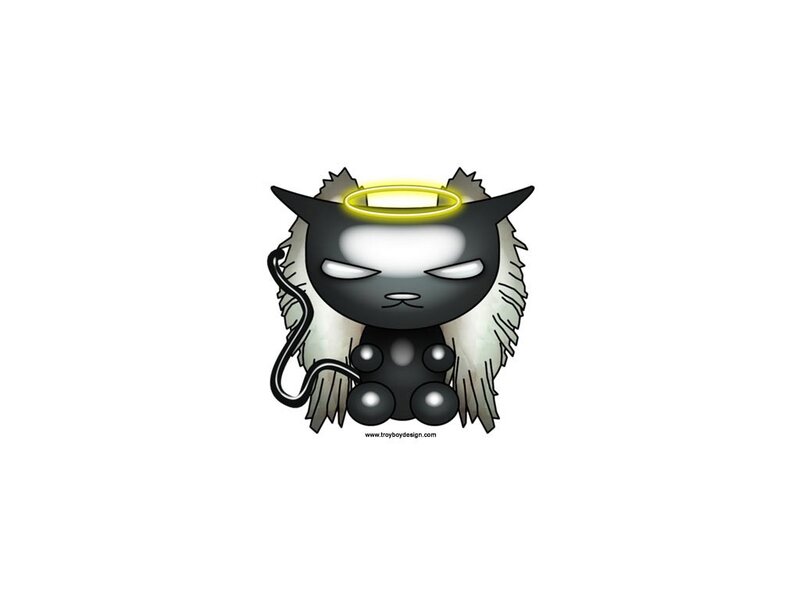 cartoon cat with halo