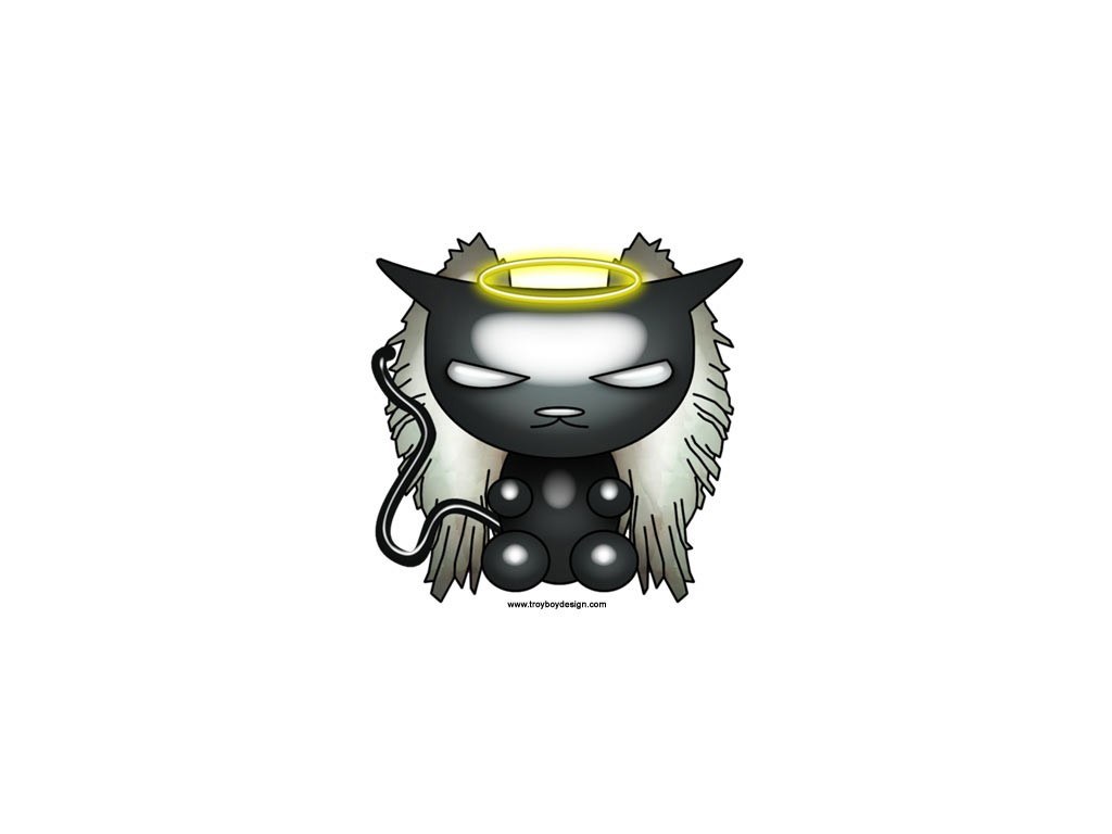 cartoon cat with halo